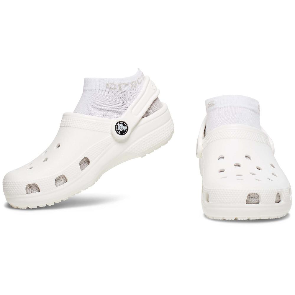 White Boys' Crocs Low Evergreen 3-Packs Socks | NZ 1670UZGT